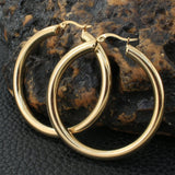 Round Stainless Steel Jewelry Hoop Earrings for Women