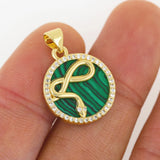 Tiger Eye Shell Animal Snake Charm Pendant DIY Fine Jewelry