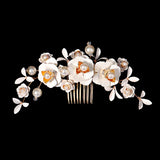 Floral Wedding Hair Combs Bridal Hair Accessory for Women Bride