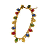 French Vintage Resin Crystal Choker Necklace