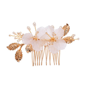 Freshwater Pearl Hairpin Comb, Crystal Earrings Wedding Accessories