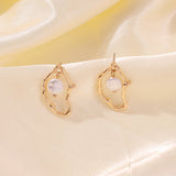Geometric Baroque Irregular Pearl Earrings Wedding Party Jewelry