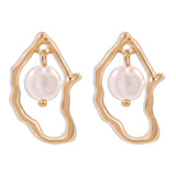 Geometric Baroque Irregular Pearl Earrings Wedding Party Jewelry