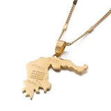 Greece Map Pendant Necklace Athens Map Patriotic Chain Jewelry