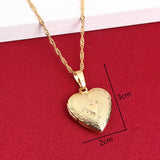 Heart Pendant Necklace Heart Locket Pendant Chain Jewelry