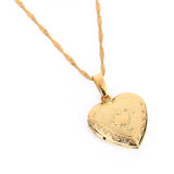 Heart Pendant Necklace Heart Locket Pendant Chain Jewelry