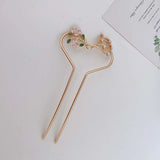 Heart Pentagon Hairpin Ancient Style Headdress Hair Accessories