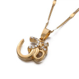 Hindoo Hindu AUM OM Pendant Necklace Hinduism Jewelry