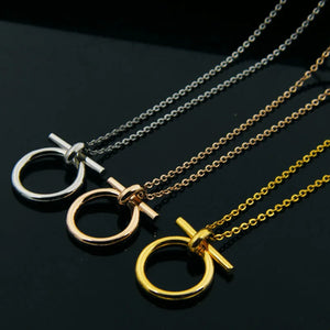 Vintage Horseshoe Pendant Necklace Stainless Steel Lucky Choker