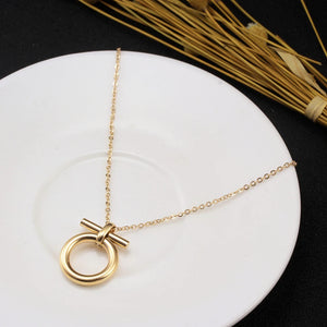 Vintage Horseshoe Pendant Necklace Stainless Steel Lucky Choker