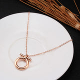 Vintage Horseshoe Pendant Necklace Stainless Steel Lucky Choker