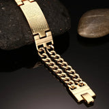 ID Bracelet Stainless Steel Men Cross Hand Chain Scripture Men Bangles