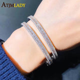 60mm European Classic CZ Bangle Bracelet