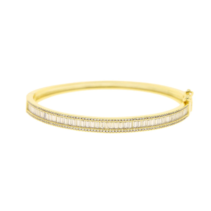 60mm European Classic CZ Bangle Bracelet
