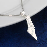 Map Pendant Necklaces Women Men Chain Jewelry
