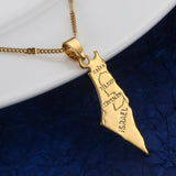 Map Pendant Necklaces Women Men Chain Jewelry