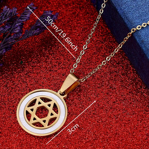 Star Hexagram Pendant Necklaces Magen David Tantrism Jewish Star