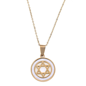 Star Hexagram Pendant Necklaces Magen David Tantrism Jewish Star