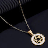 Star Hexagram Pendant Necklaces Magen David Tantrism Jewish Star
