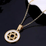 Star Hexagram Pendant Necklaces Magen David Tantrism Jewish Star