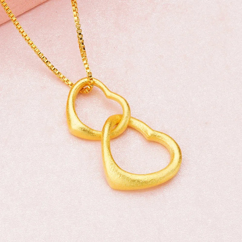 24k Fall In Love At First Sight Pendant for Women Bride Wedding