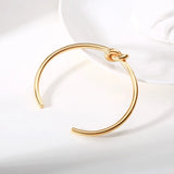 Knot Bracelet for Women, Tie The Knoted Cuff Bangle Stainless Steel