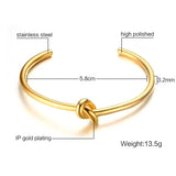 Knot Bracelet for Women, Tie The Knoted Cuff Bangle Stainless Steel
