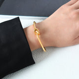 Knot Bracelet for Women, Tie The Knoted Cuff Bangle Stainless Steel