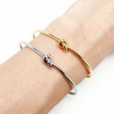 Knot Bracelet for Women, Tie The Knoted Cuff Bangle Stainless Steel