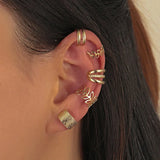 Leaves Clip Earrings for Women Men Creative C Ear Cuff Non-Piercing Ear