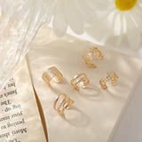 Leaves Clip Earrings for Women Men Creative C Ear Cuff Non-Piercing Ear