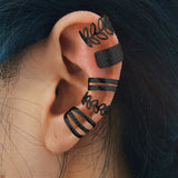 Leaves Ear Cuff Non-Piercing Ear Clips Set Cartilage Clip Geometric Earrings