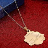 LA REUNION Pendant Necklaces French Reunion Island Map Charm Jewelry