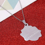 LA REUNION Pendant Necklaces French Reunion Island Map Charm Jewelry