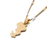Mayotte Territorial Collectivity Map Pendant Necklace