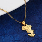Mayotte Territorial Collectivity Map Pendant Necklace