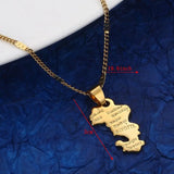 Mayotte Territorial Collectivity Map Pendant Necklace