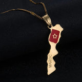 Morocco Map Pendant Necklace Women Jewelry Morocco Map Charm Pendant