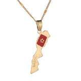 Morocco Map Pendant Necklace Women Jewelry Morocco Map Charm Pendant
