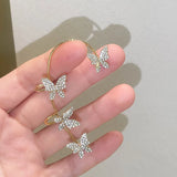 Crystal Butterfly Ear Cuff Clip Earring Wedding Jewelry