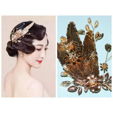 Metal Flower Leaf Hairpins Clips Tassel Ancient Chinese Hairgrips Noiva