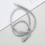 Exaggerated Snake Necklace with Rhinestones