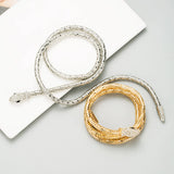 Exaggerated Snake Necklace with Rhinestones
