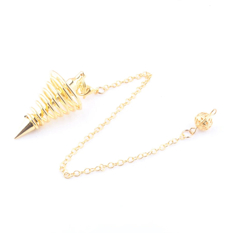 Metal Spiral Cone Pendulum for Dowsing Divination Pendule Radiesthesia