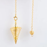 Metal Spiral Cone Pendulum for Dowsing Divination Pendule Radiesthesia