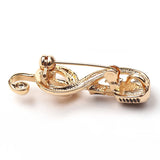 Microphone Music Note Brooches For Women And Men