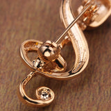 Microphone Music Note Brooches For Women And Men