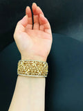 Morocco Algeria Rhinestone Bangles For Women Ethnic Open Cuff Bracelet