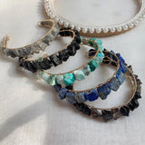 Crystal Bracelets Obsidian Carnelian Quartz Healing Stone Purple Crystal Cuff