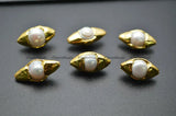 Natural Fresh Water Pearl Marquise Eye Shape Spacer Beads Lot of 5